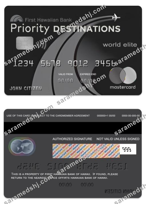 Hawaii Priority Destinations World Elite Credit mastercard